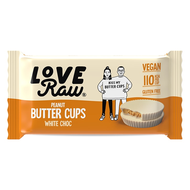 Love Raw Vegan White Choc Peanut Butter Cup 34g Chocolate Holland&Barrett   