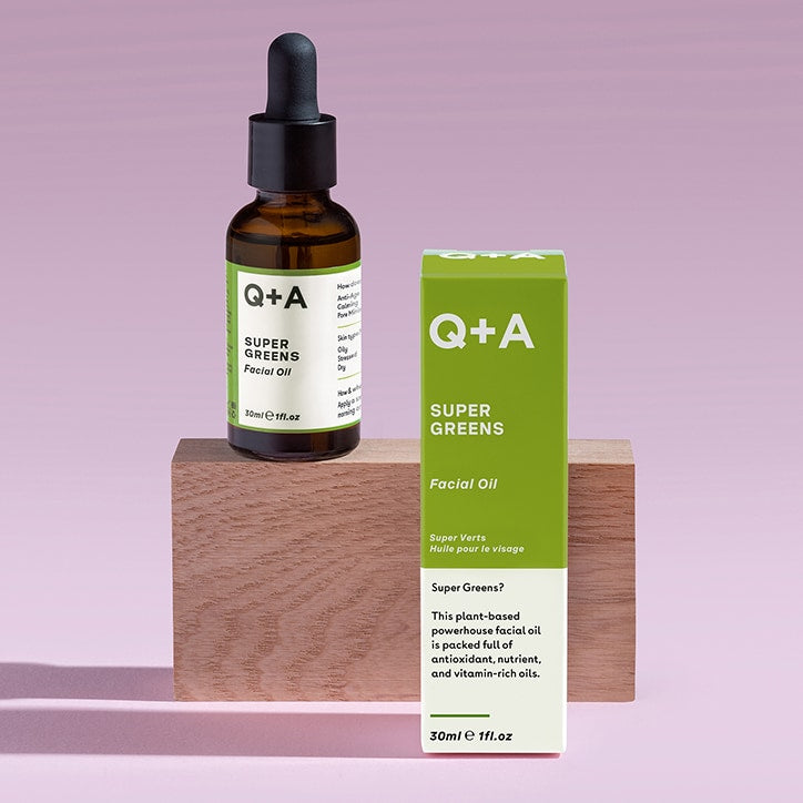 Q+A Super Greens Facial Oil 30ml Face Oil & Serum Holland&Barrett   