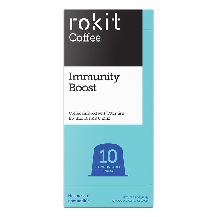 Rokit Coffee Immunity Boost Coffee 10 Nespresso Compatible Pods Coffee Holland&Barrett   