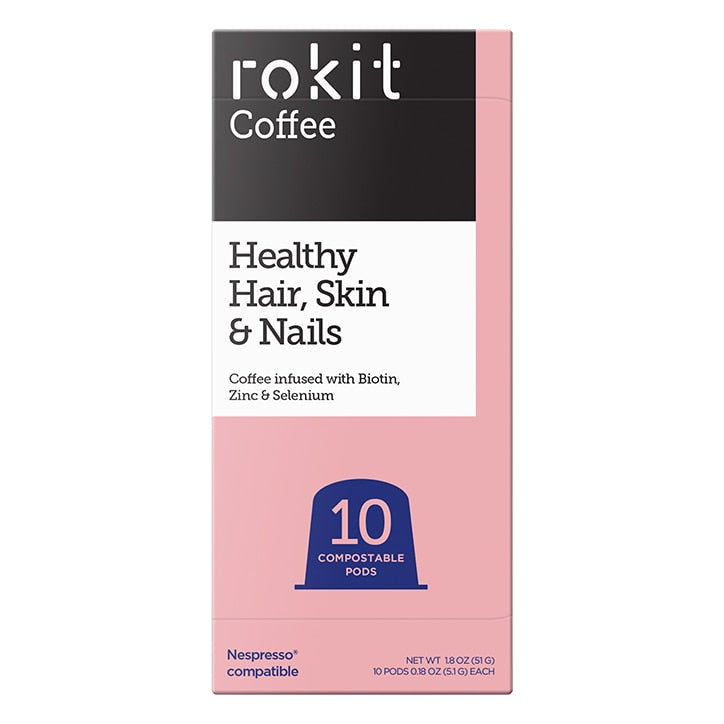 Rokit Coffee Healthy Hair, Skin & Nails Coffee 10 Nespresso Compatible Pods GOODS Holland&Barrett   