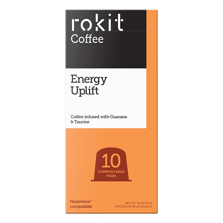 Rokit Coffee Energy Uplift Coffee 10 Nespresso Compatible Pods Coffee Holland&Barrett   