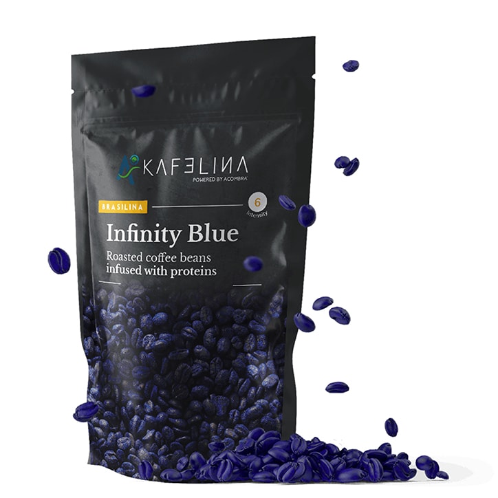 Kafelina Infinity Blue Coffee Beans with Blue Spirulina 250g