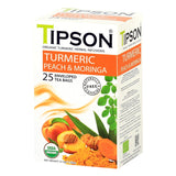 Tipson Organic Turmeric Peach & Moringa 25 Tea Bags Herbal Tea Holland&Barrett   