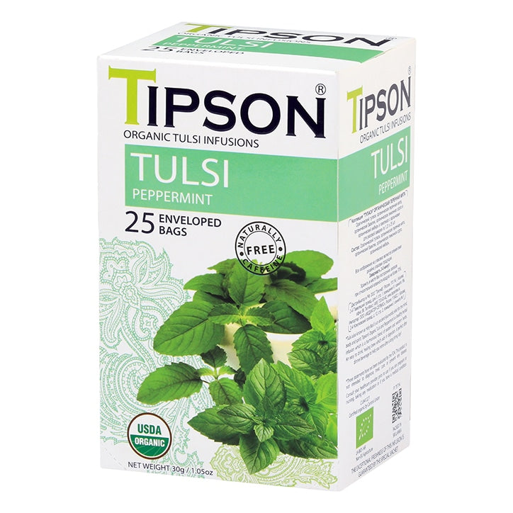 Tipson Organic Tulsi With Peppermint 25 Enveloped Tea Bags GOODS Holland&Barrett   