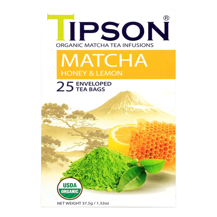 Tipson Organic Matcha Honey & Lemon Infusion 25 Tea Bags Matcha Tea Holland&Barrett   