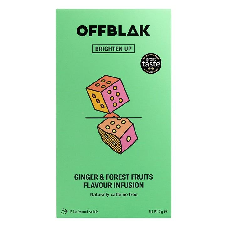 OFFBLAK Brighten Up Ginger & Forest Fruits Flavour Infusion 12 Sachets GOODS Holland&Barrett   