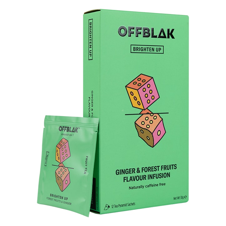 OFFBLAK Brighten Up Ginger & Forest Fruits Flavour Infusion 12 Sachets GOODS Holland&Barrett   