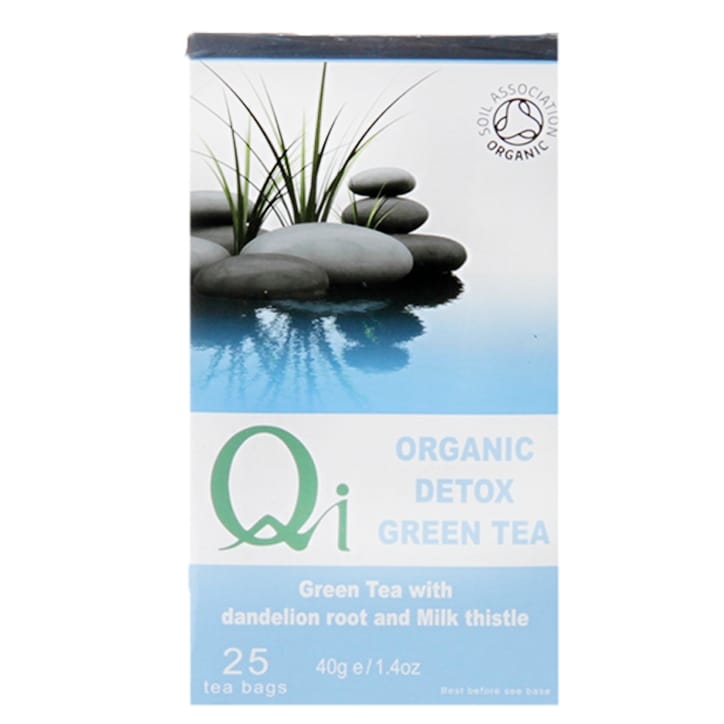 Qi Teas Organic Fairtrade Green Detox Tea 25 Tea Bags Green Tea Holland&Barrett   