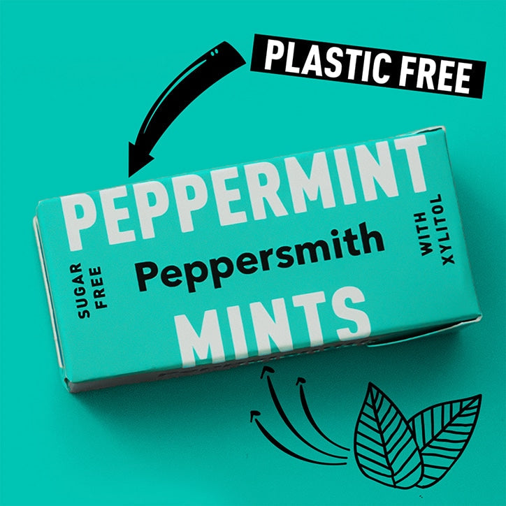 Peppersmith 100% Xylitol Fine English Peppermint Fresh Mints 15g