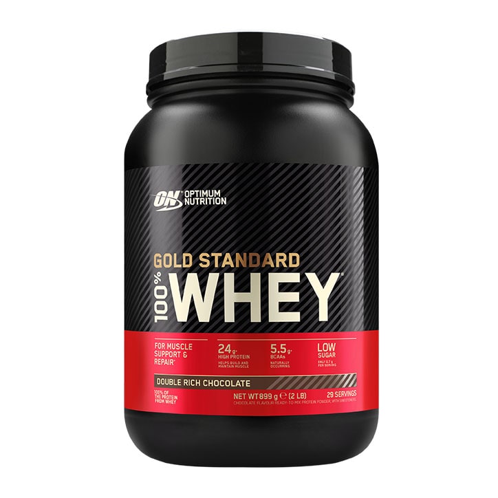 Optimum Nutrition Gold Standard 100% Whey Powder Double Rich Chocolate 899g Whey Protein Holland&Barrett   