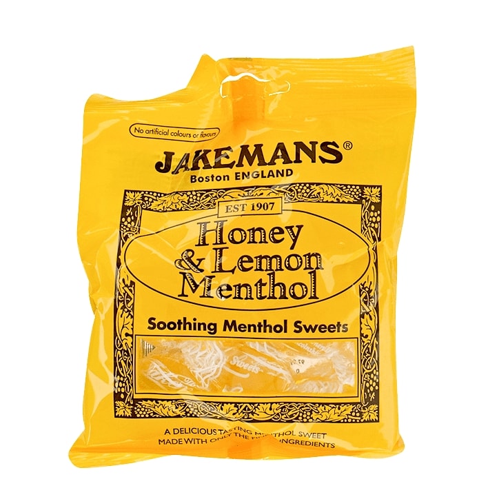 Jakemans Honey & Lemon Soothing Menthol Sweets 100g Bag