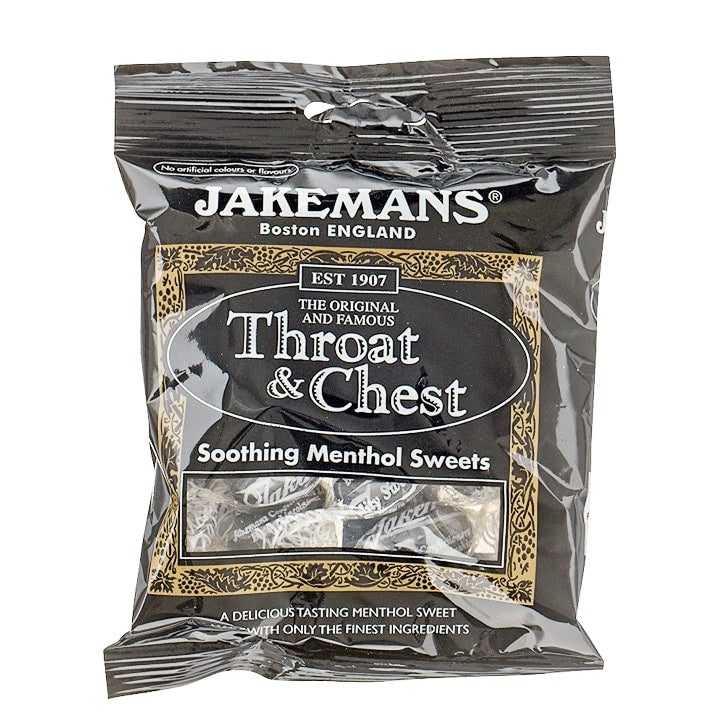 Jakemans Original Throat & Chest Soothing Menthol Sweets 100g Bag