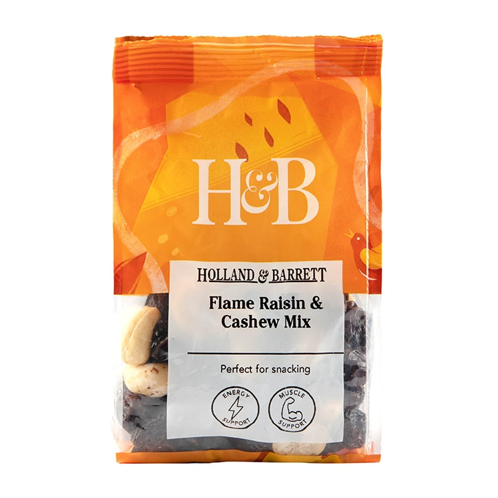 Holland & Barrett Flame Raisin & Cashew Mix 200g Fruit & Nut Mixes Holland&Barrett   