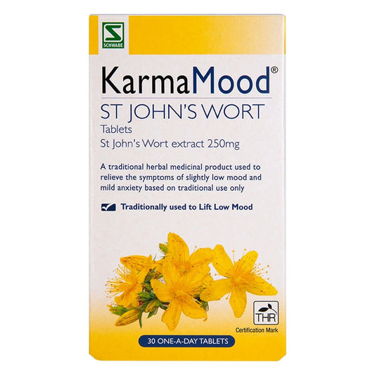 Schwabe Pharma KarmaMood St John's Wort 425mg 30 Tablets St John's Wort Tablets Holland&Barrett   
