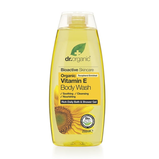 Dr Organic Vitamin E Body Wash 250ml Washing & Bathing Holland&Barrett   