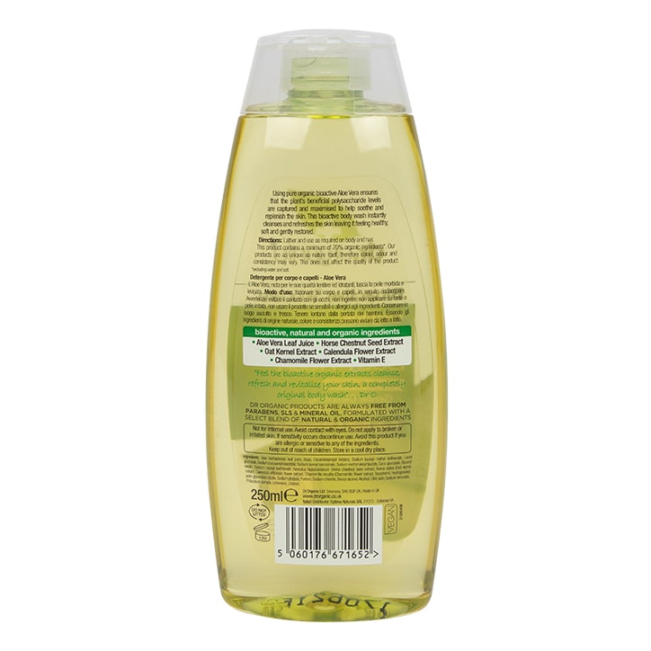 Dr Organic Aloe Vera Body Wash 250ml GOODS Holland&Barrett   