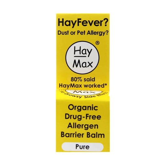 Haymax Pure Organic Drug Free Pollen Barrier Balm 5ml Hay Fever Tablets & Spray Holland&Barrett   