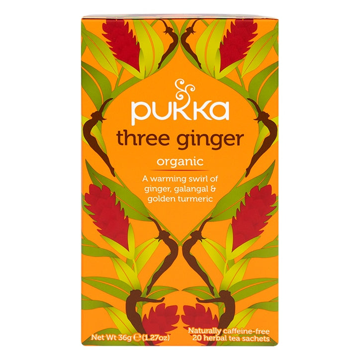 Pukka Organic Three Ginger Tea 20 Tea Bags Herbal Tea Holland&Barrett   