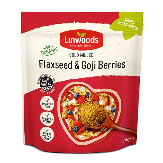 Linwoods Milled Flaxseed & Goji Berries 425g Breakfast Sprinkles & Toppers Holland&Barrett   