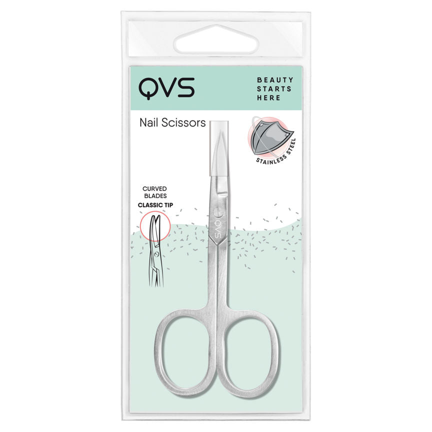 QVS Curved Nail Scissors Make Up & Beauty Accessories ASDA   