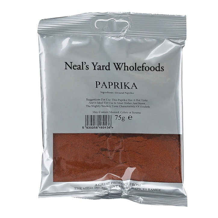 Neal's Yard Wholefoods Paprika 75g Herbs, Spices & Seasoning Holland&Barrett   