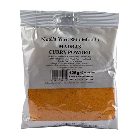 Neal's Yard Wholefoods Madras Curry Powder 125g Herbs, Spices & Seasoning Holland&Barrett   