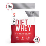 PhD Diet Whey Powder Strawberry Delight 1000g Whey Protein Holland&Barrett   