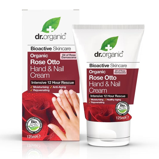 Dr Organic Rose Otto Hand & Nail Cream 125ml - McGrocer