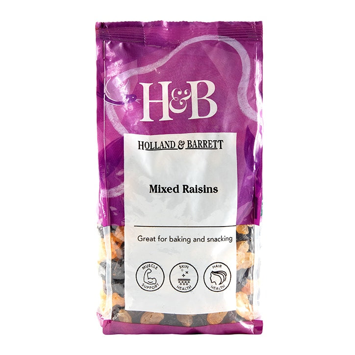 Holland & Barrett Mixed Raisins 500g Fruit & Nut Mixes Holland&Barrett   