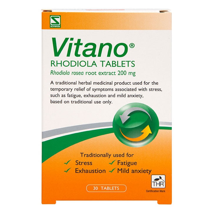 Schwabe Pharma Vitano Rhodiola Rosea Root 200mg 30 Tablets