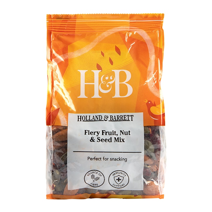 Holland & Barrett Fiery Fruit, Nut & Seed Mix 250g Fruit & Nut Mixes Holland&Barrett   