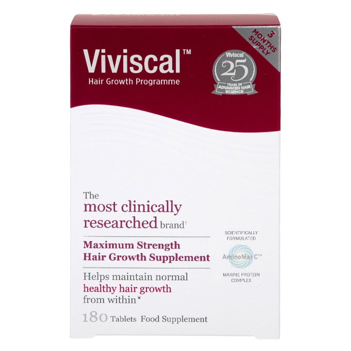 Viviscal Hair Growth Programme 180 Tablets Hair, Skin & Nails Vitamins Holland&Barrett   