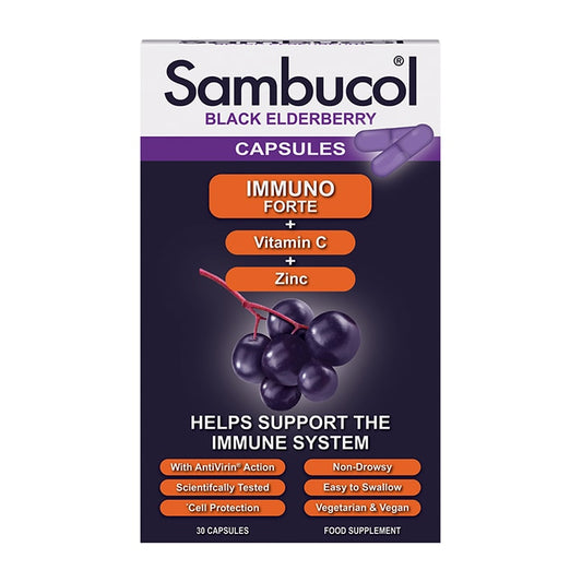 Sambucol Immuno Forte 30 capsules Immune Support Supplements Boots   
