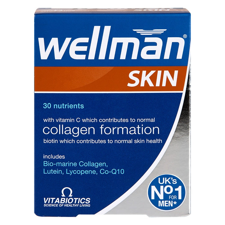 Vitabiotics Wellman Skin Technology 60 Tablets Mens Skincare Holland&Barrett   