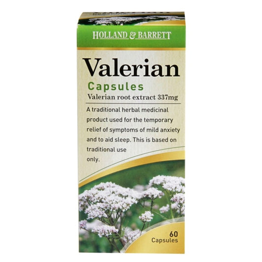 Holland & Barrett Valerian 337mg 60 Capsules Valerian Capsules & Tablets Holland&Barrett   