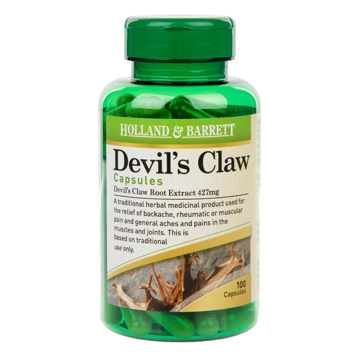 Holland & Barrett Devils Claw 100 Capsules Devil's Claw Tablets Holland&Barrett   