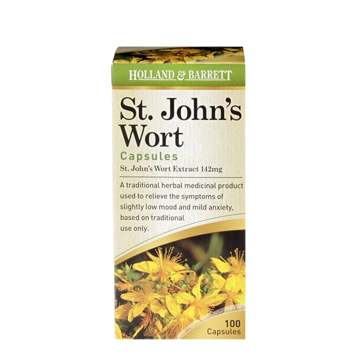 Holland & Barrett St John's Wort 100 Capsules St John's Wort Tablets Holland&Barrett   