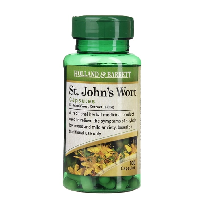 Holland & Barrett St John's Wort 100 Capsules St John's Wort Tablets Holland&Barrett   