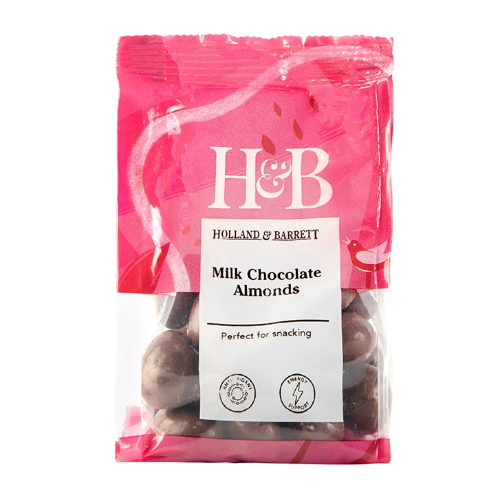 Holland & Barrett Milk Chocolate Almonds 125g Almonds Holland&Barrett   