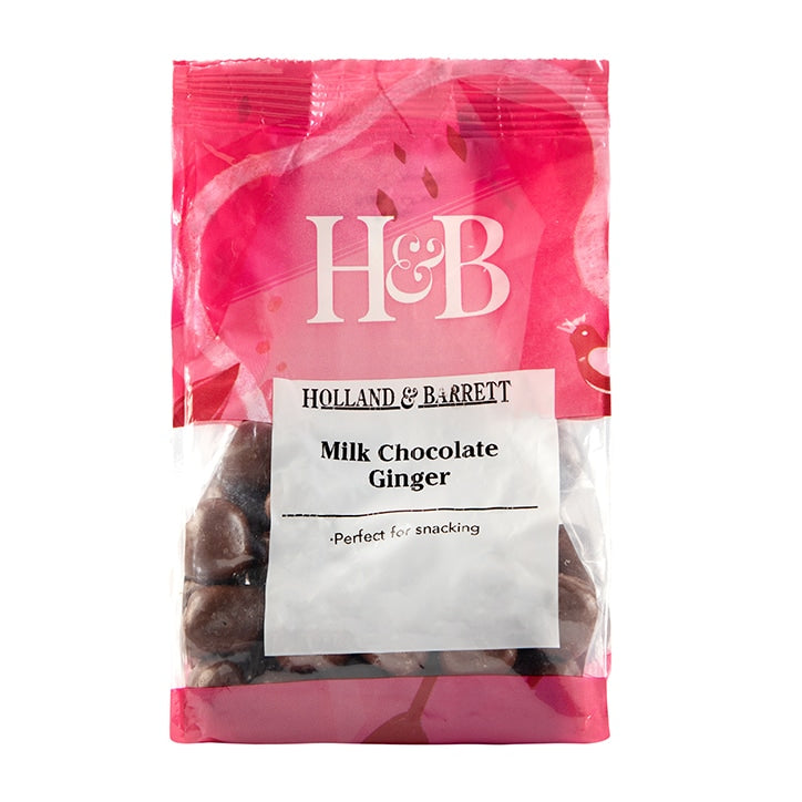 Holland & Barrett Milk Chocolate Ginger 250g Chocolate Coated Snacks Holland&Barrett   