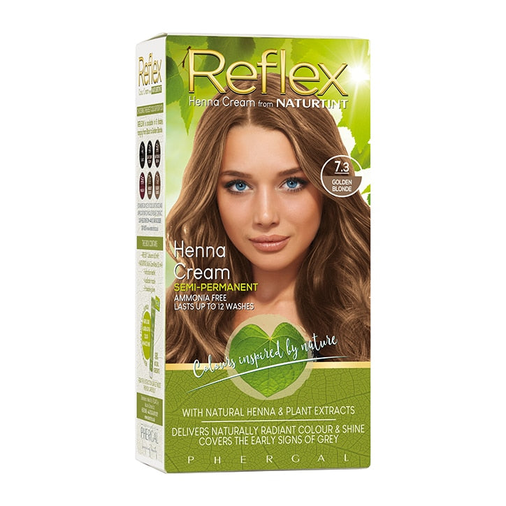 Naturtint Reflex Semi-Permanent Henna Cream Hair Colour 7.3 (Golden Blonde)