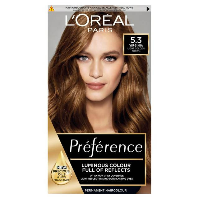 L'Oreal Paris Preference Permanent Hair Dye Virginia Light Golden Brown 5.3