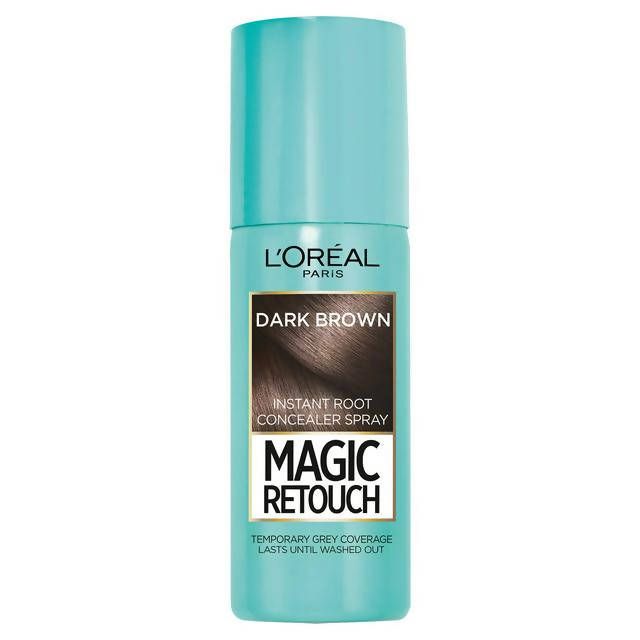 L'Oreal Paris Magic Retouch Temporary Instant Grey Root Concealer Spray Dark Brown