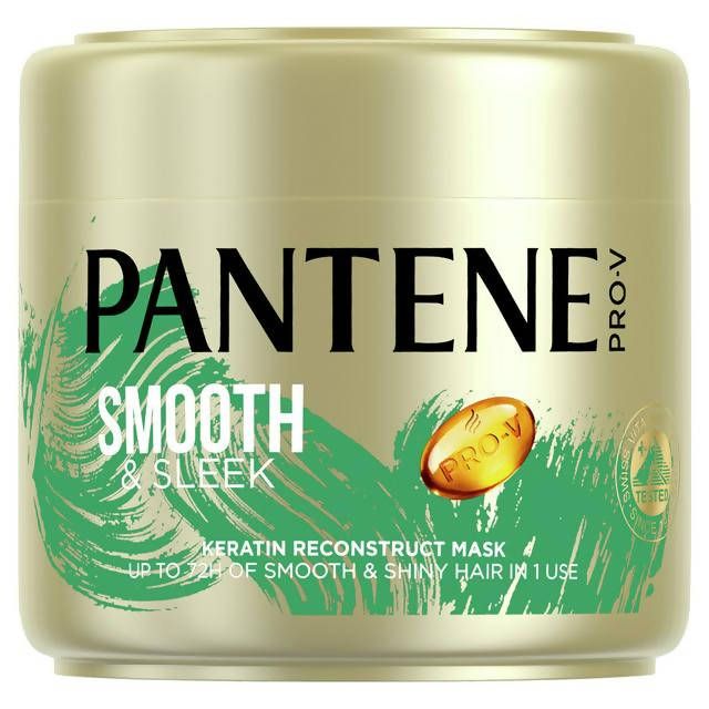 Pantene Smooth & Sleek Keratin Hair Mask For Frizzy & Dull Hair 300ml shampoo & conditioners Sainsburys   