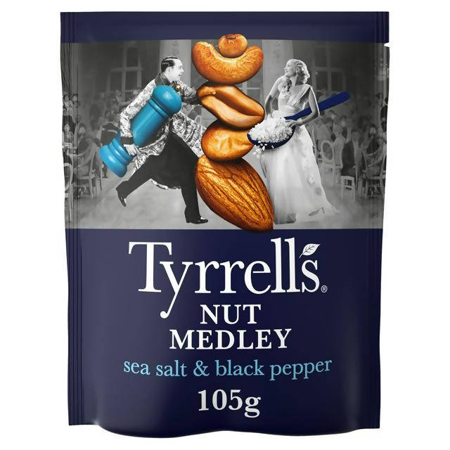 Tyrrells Nut Medley Sea Salt & Ground Black Pepper 105g