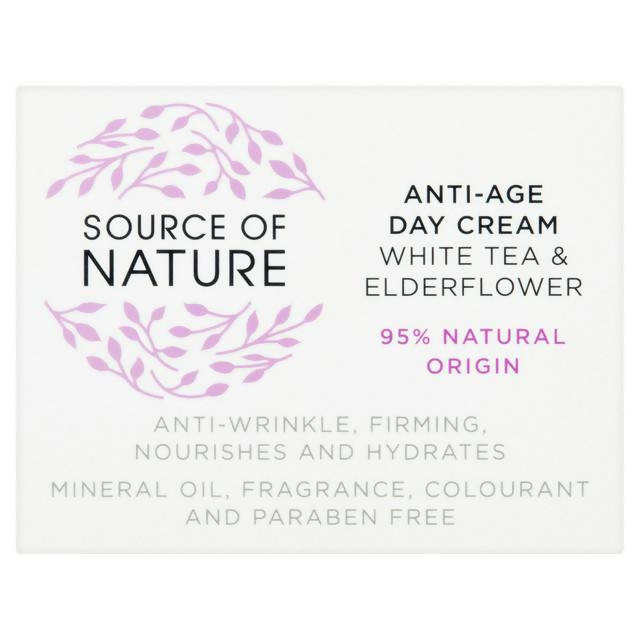 Source of Nature Anti-Age Day Cream White Tea & Elderflower 50ml PERSONAL CARE Sainsburys   