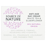 Source of Nature Anti-Age Day Cream White Tea & Elderflower 50ml PERSONAL CARE Sainsburys   