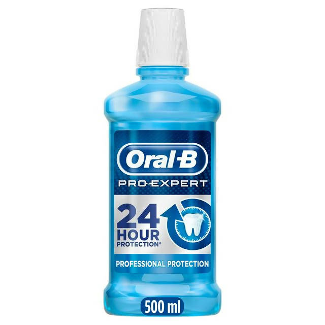 Oral-B Pro Expert No Alcohol Clean Mint Mouthwash 500ml Alcohol free mouthwash Sainsburys   