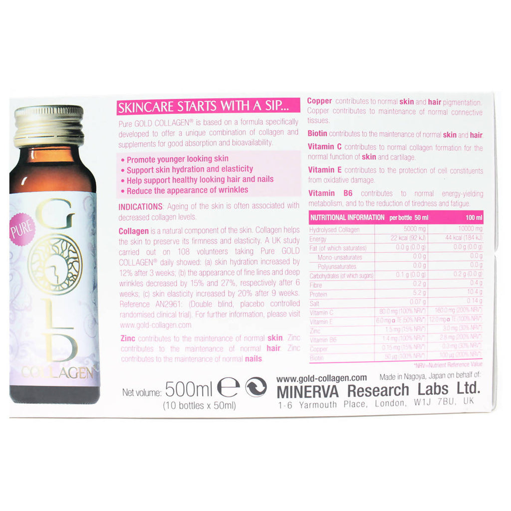 Pure Gold Collagen, 10 x 50ml