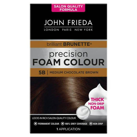 John Frieda Precision Foam Hair Dye, Medium Chocolate Brown 5B Brunette Sainsburys   